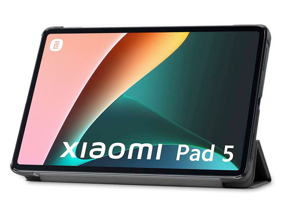 Smart Slimfit Stand Folio Case Zwart - Xiaomi Pad 5 Hoesje