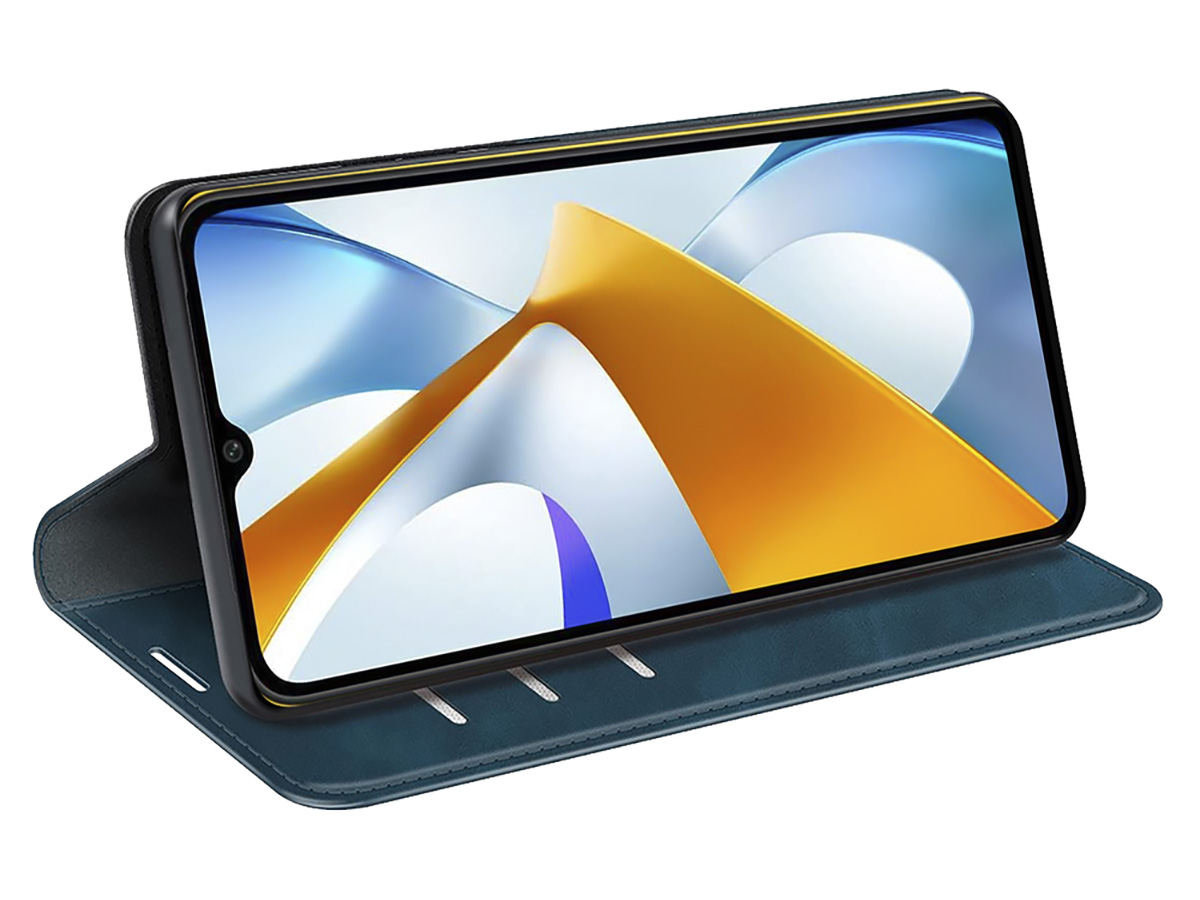 Just in Case Slim Wallet Case Blauw - Xiaomi Poco C40 hoesje