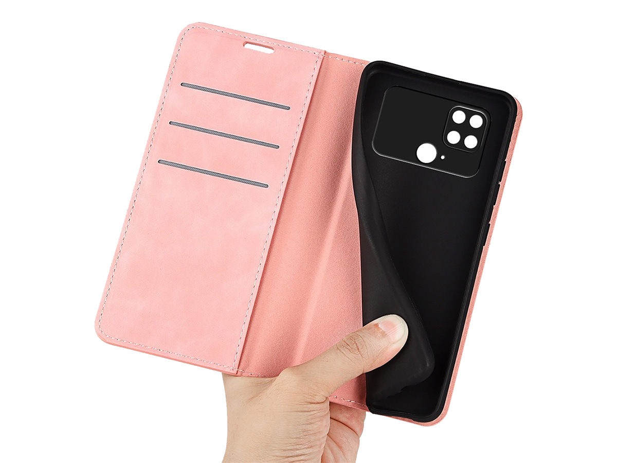 Just in Case Slim Wallet Case Roze - Xiaomi Poco C40 hoesje
