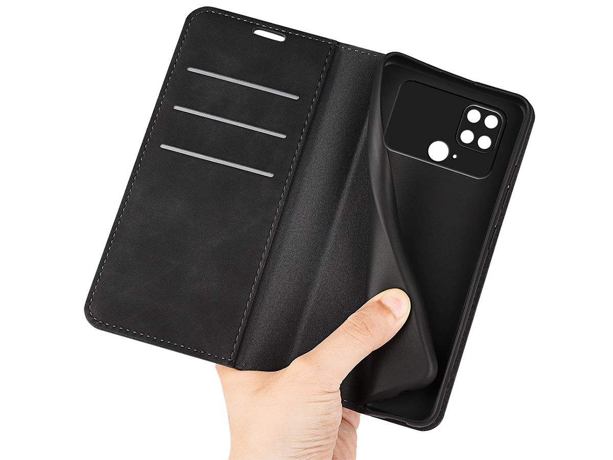 Just in Case Slim Wallet Case Zwart - Xiaomi Poco C40 hoesje
