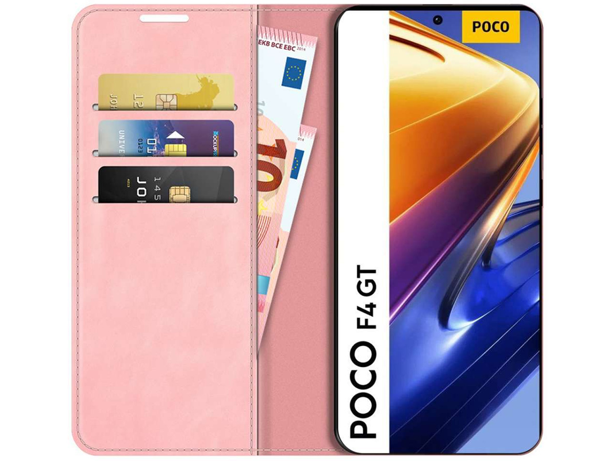 Just in Case Slim Wallet Case Roze - Xiaomi Poco F4 GT hoesje