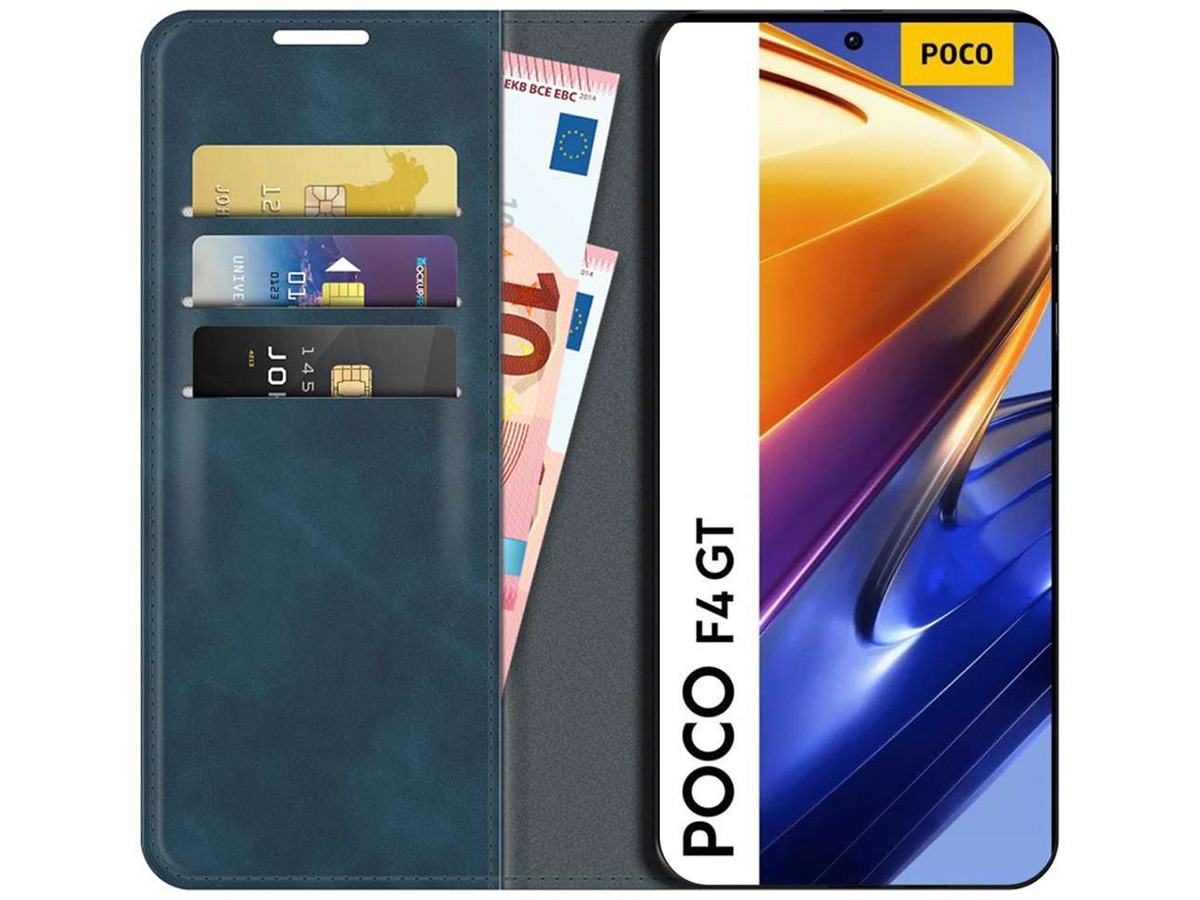 Just in Case Slim Wallet Case Blauw - Xiaomi Poco F4 GT hoesje