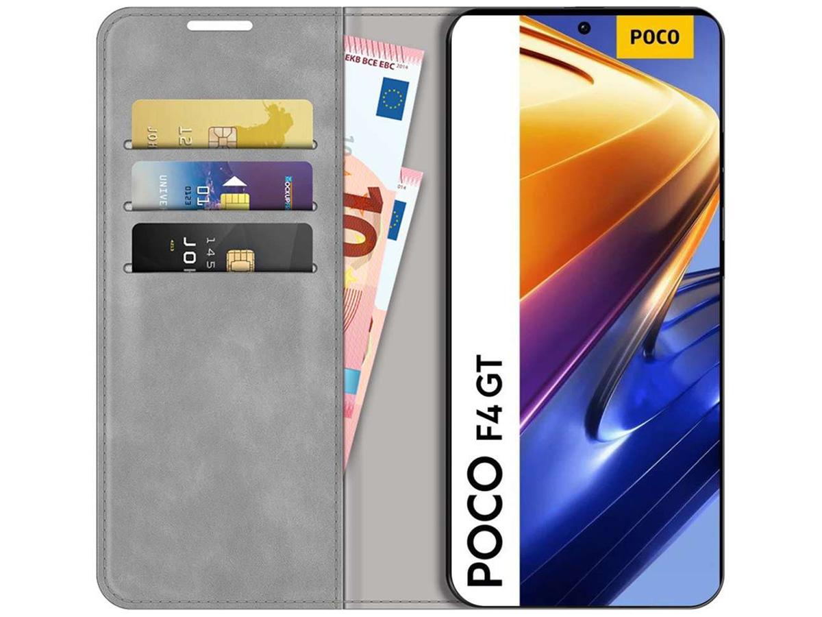 Just in Case Slim Wallet Case Grijs - Xiaomi Poco F4 GT hoesje