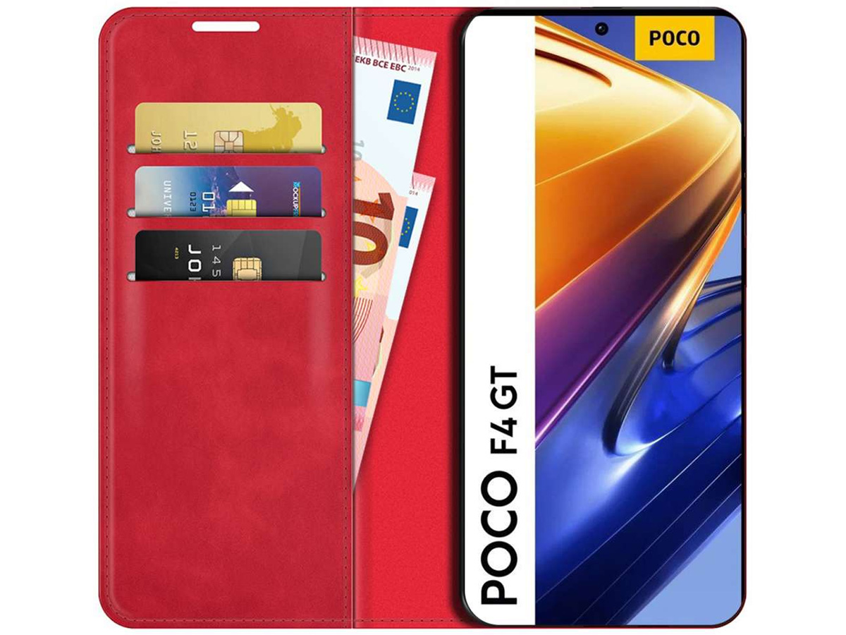 Just in Case Slim Wallet Case Rood - Xiaomi Poco F4 GT hoesje