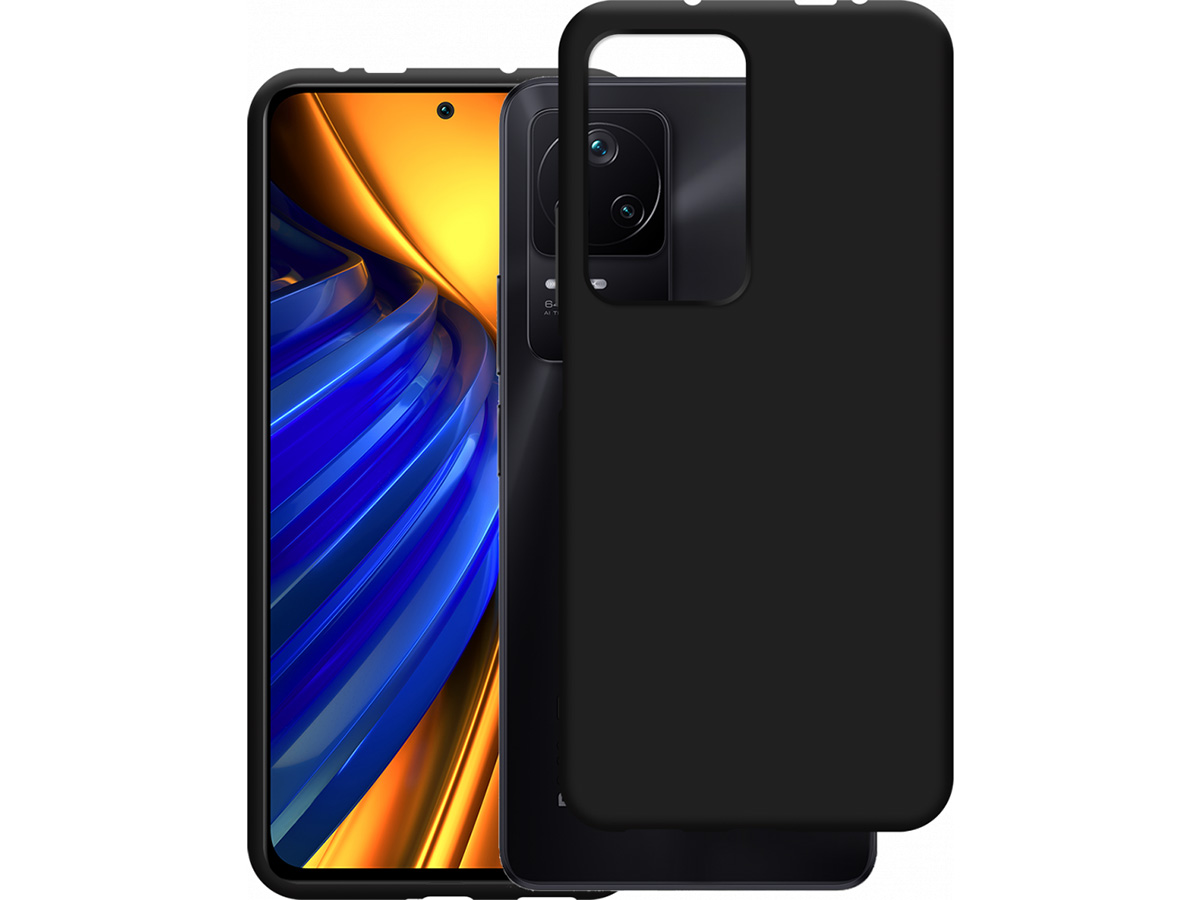 Just in Case Black TPU Case - Xiaomi Poco F4 hoesje