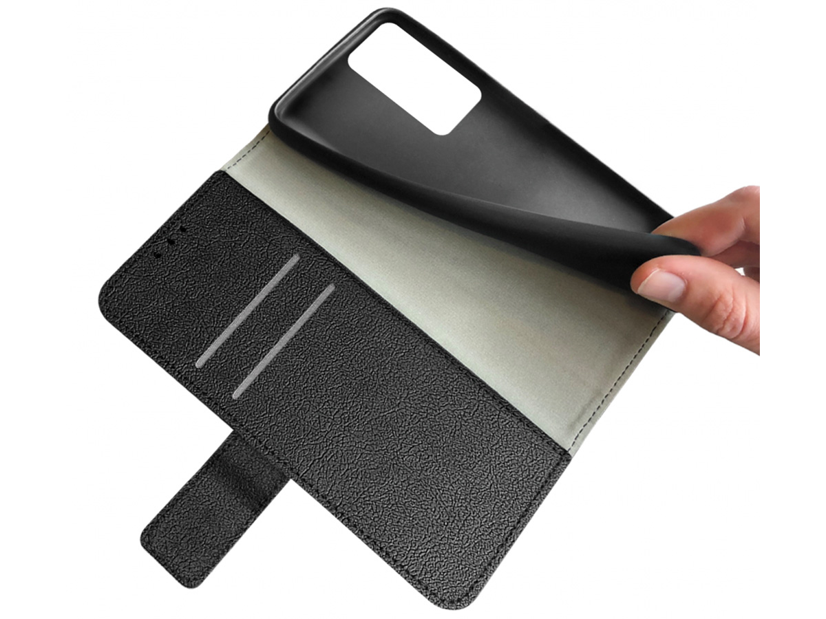 Just in Case Wallet Case Zwart - Xiaomi Poco F4 hoesje