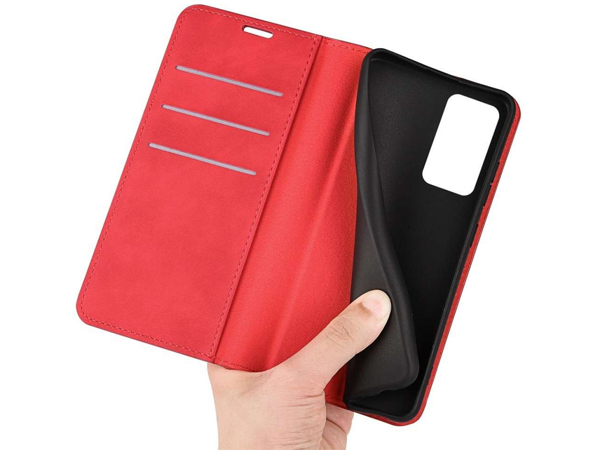 Just in Case Slim Wallet Case Rood - Xiaomi Poco F4 hoesje