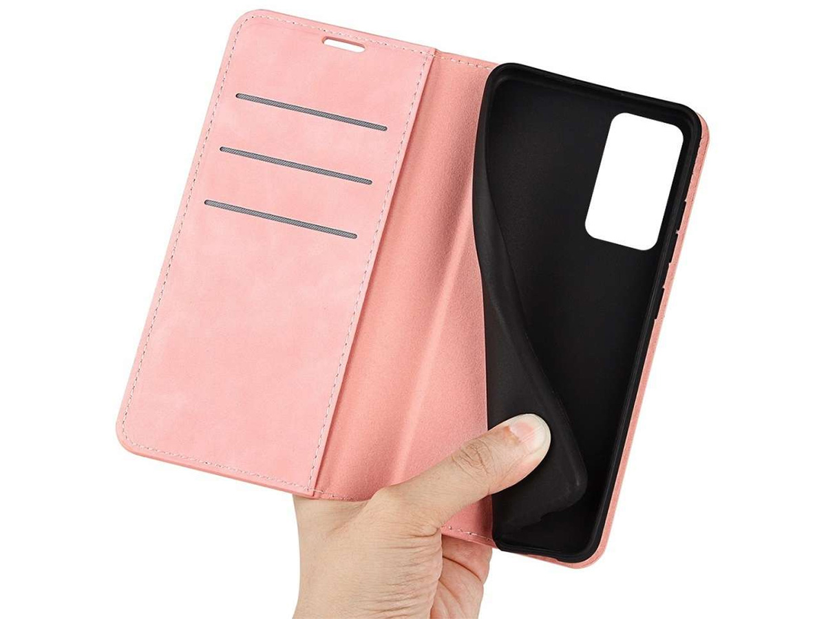 Just in Case Slim Wallet Case Roze - Xiaomi Poco F4 hoesje