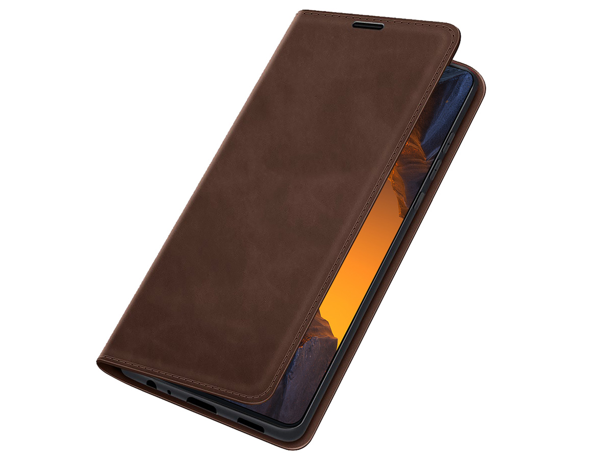 Just in Case Slim Wallet Case Bruin - Xiaomi Poco F5 hoesje