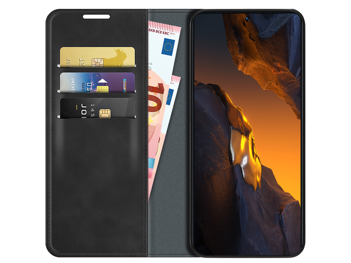 Just in Case Slim Wallet Case Zwart - Xiaomi Poco F5 hoesje