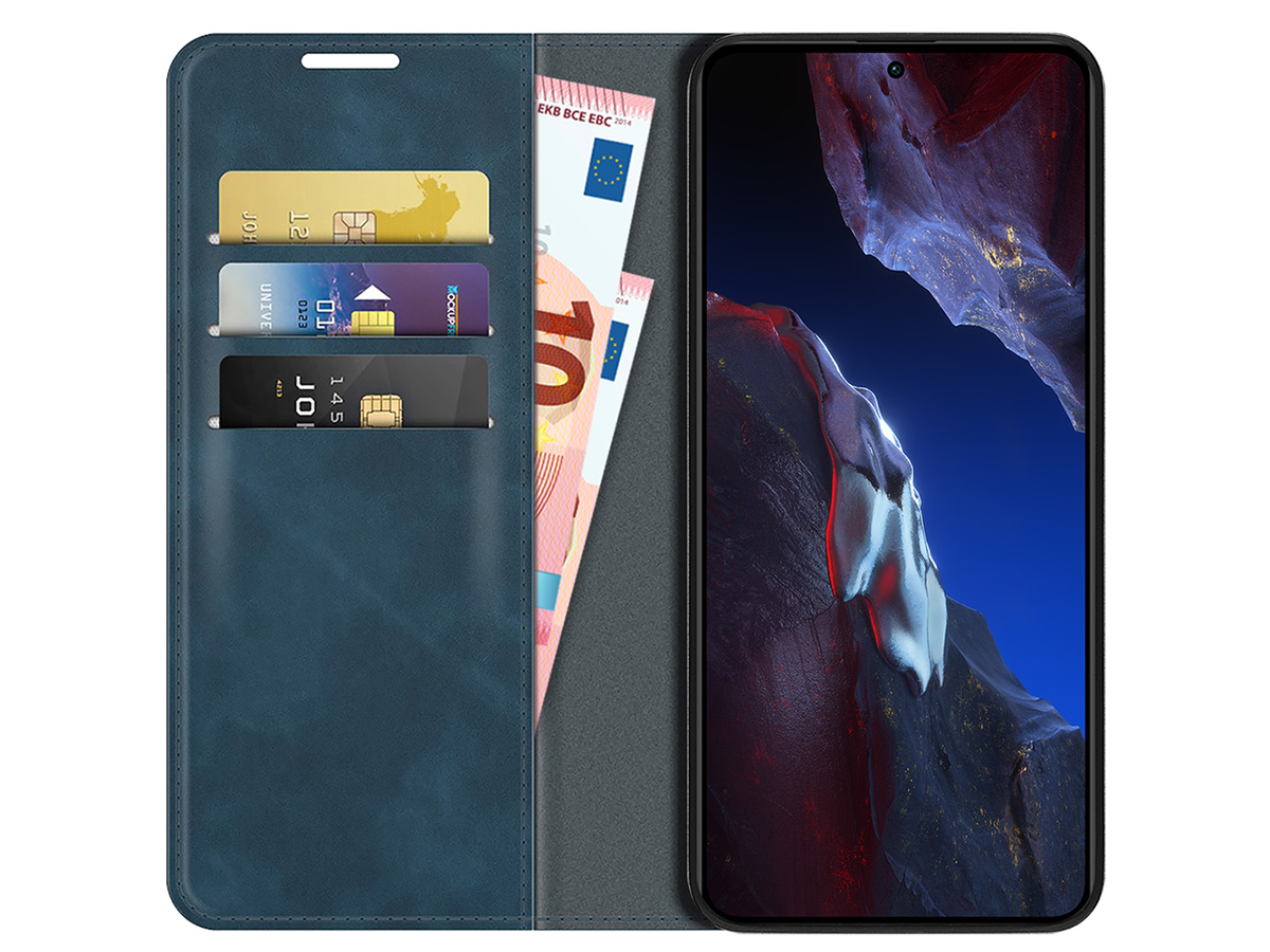 Just in Case Slim Wallet Case Blauw - Xiaomi Poco F5 Pro hoesje