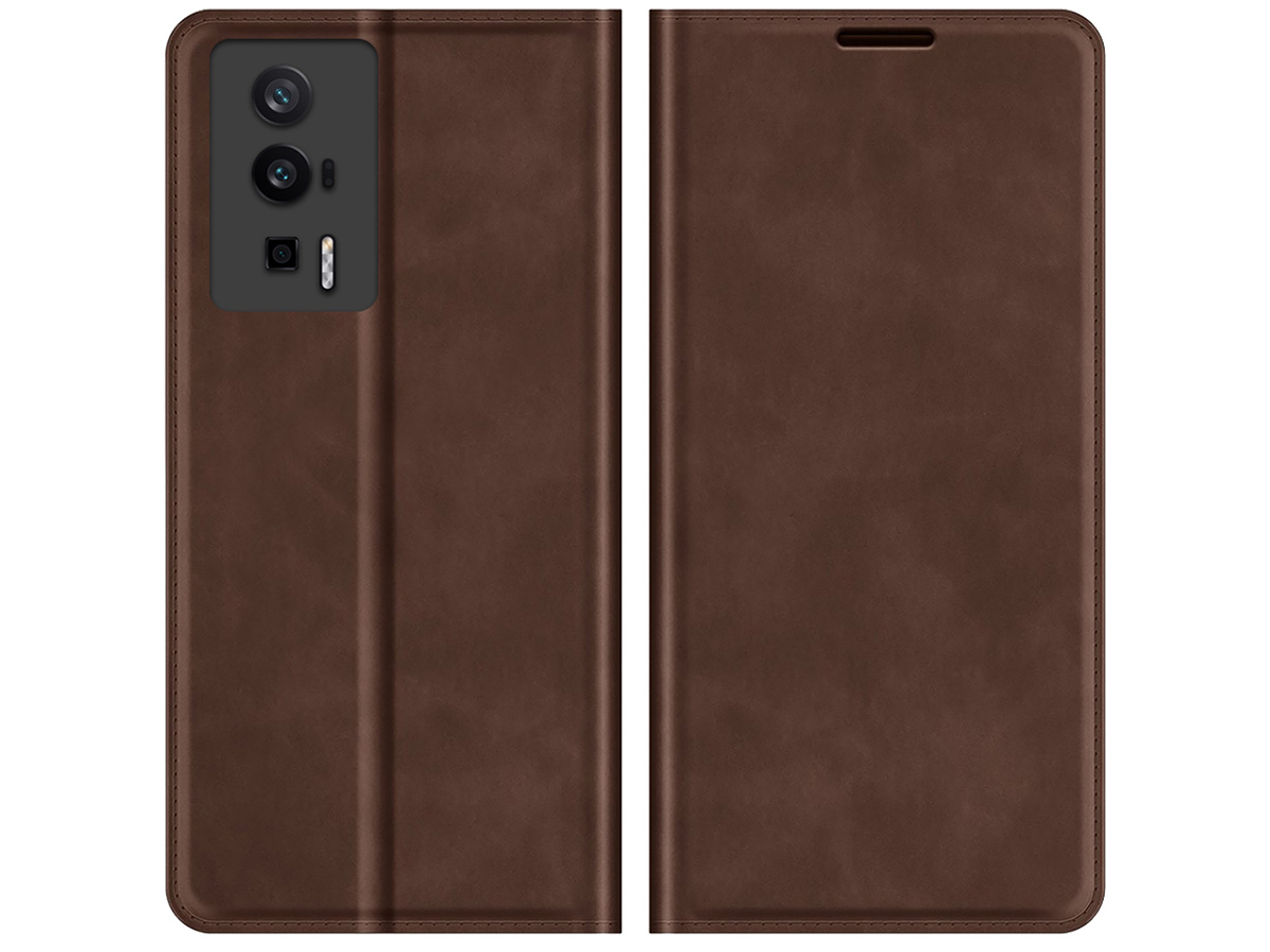 Just in Case Slim Wallet Case Bruin - Xiaomi Poco F5 Pro hoesje