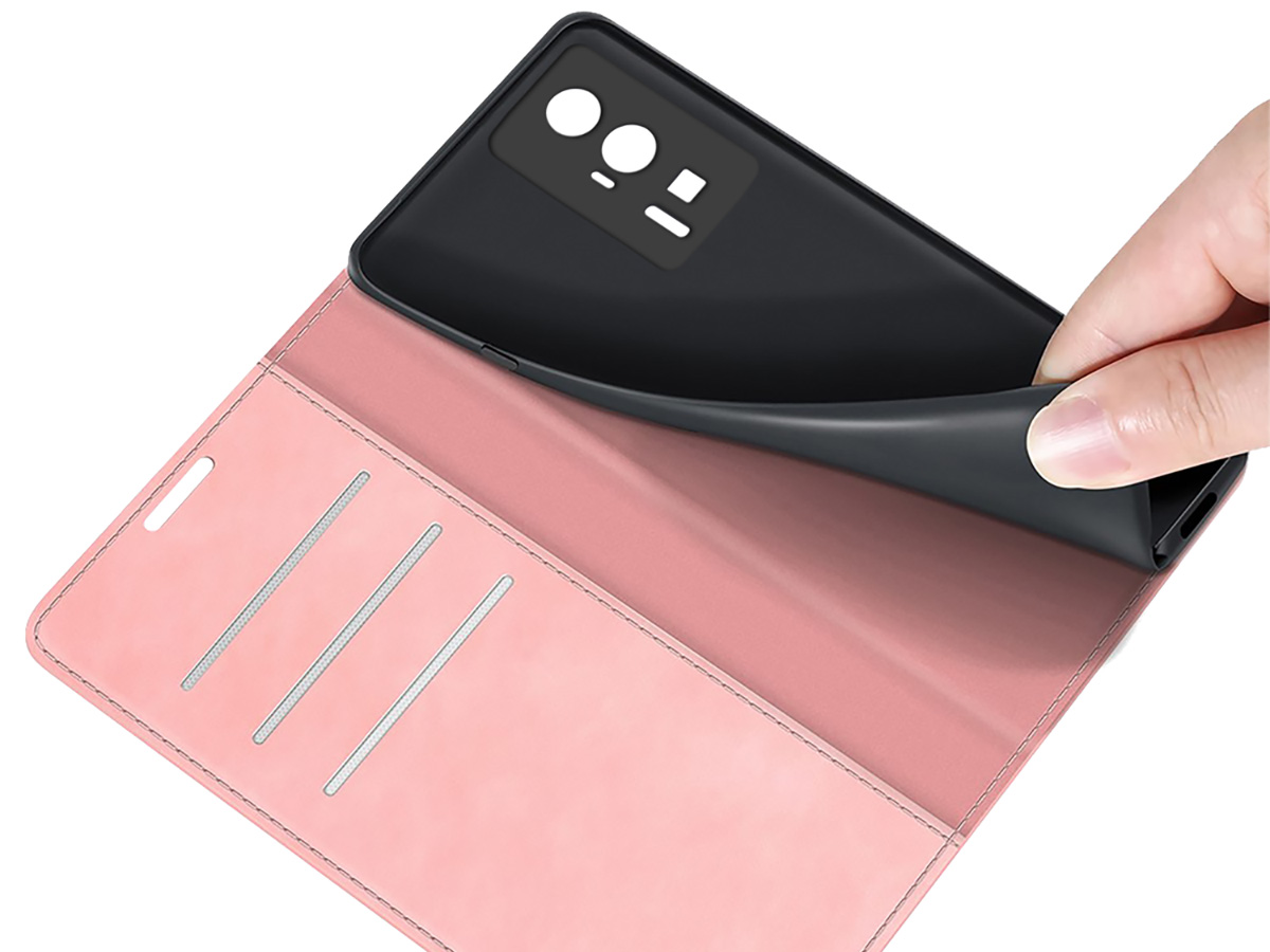 Just in Case Slim Wallet Case Roze - Xiaomi Poco F5 Pro hoesje