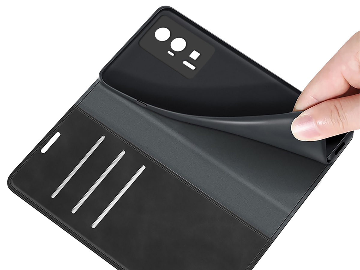 Just in Case Slim Wallet Case Zwart - Xiaomi Poco F5 Pro hoesje