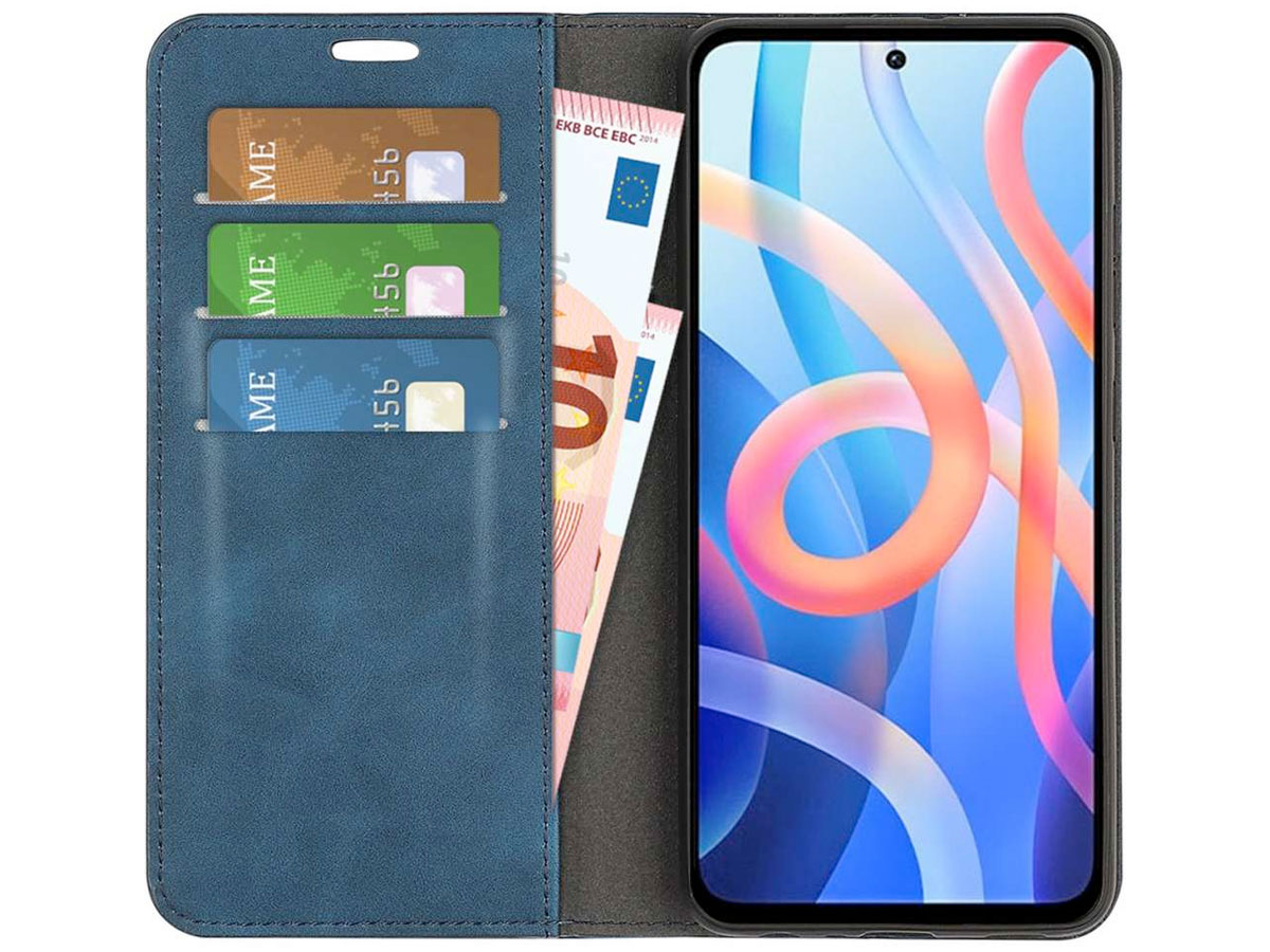 Just in Case Slim Wallet Case Blauw - Xiaomi Poco M4 Pro 5G hoesje