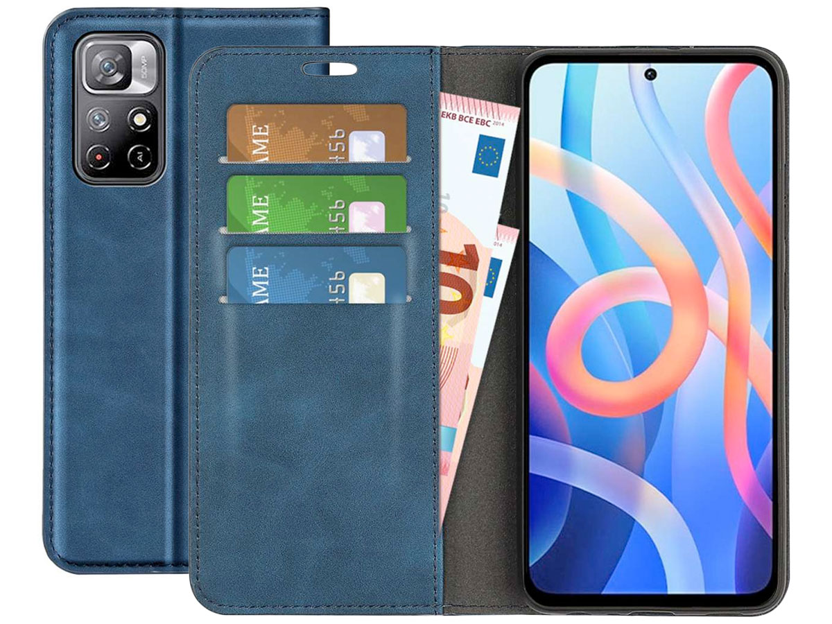 Just in Case Slim Wallet Case Blauw - Xiaomi Poco M4 Pro 5G hoesje