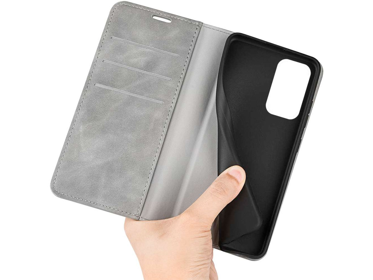 Just in Case Slim Wallet Case Grijs - Xiaomi Poco M4 Pro 5G hoesje