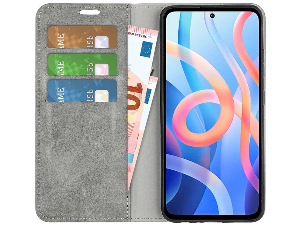 Just in Case Slim Wallet Case Grijs - Xiaomi Poco M4 Pro 5G hoesje