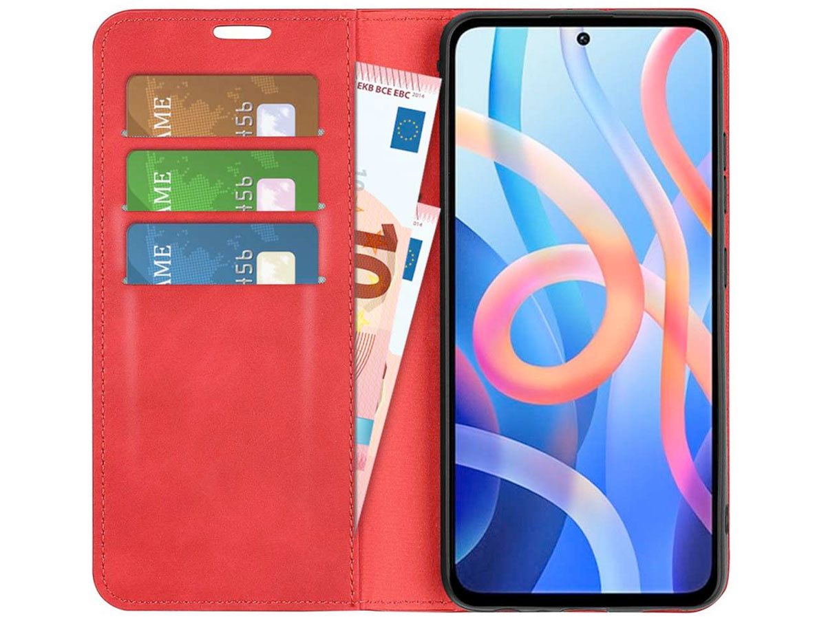 Just in Case Slim Wallet Case Rood - Xiaomi Poco M4 Pro 5G hoesje