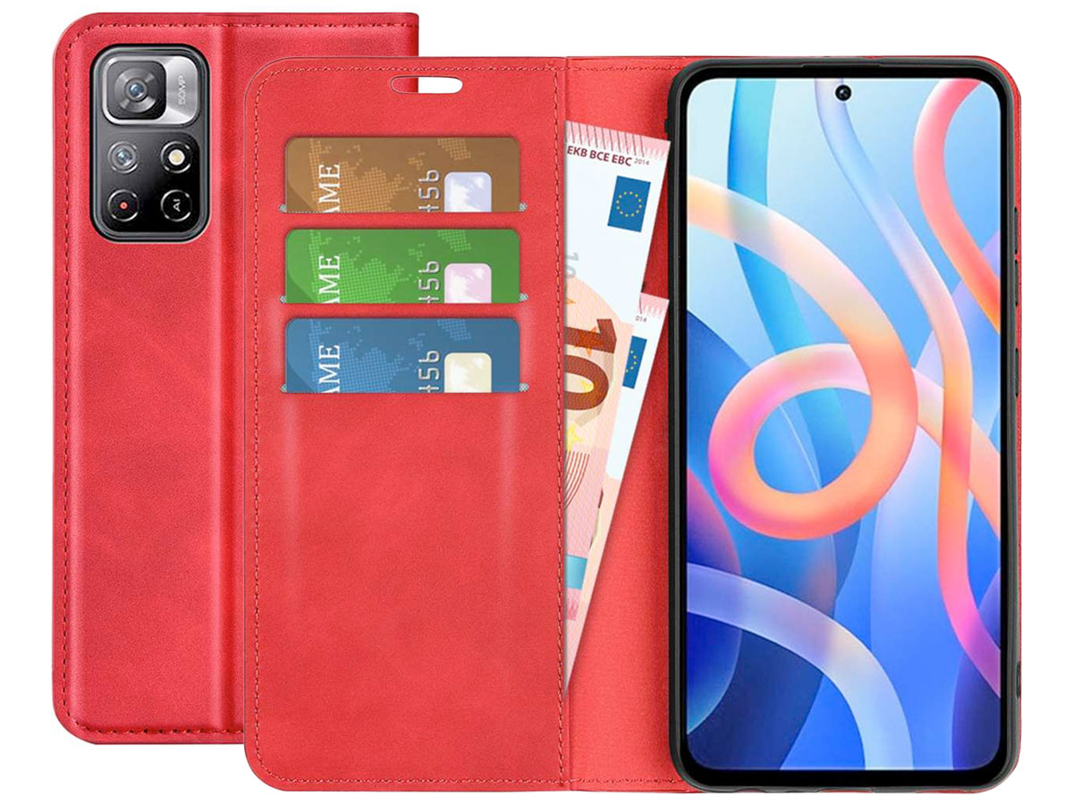 Just in Case Slim Wallet Case Rood - Xiaomi Poco M4 Pro 5G hoesje