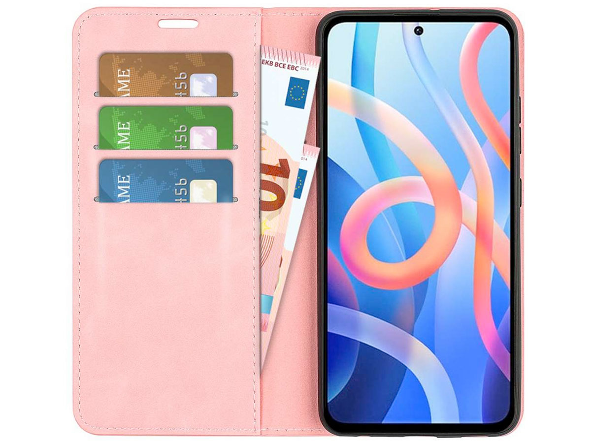 Just in Case Slim Wallet Case Roze - Xiaomi Poco M4 Pro 5G hoesje