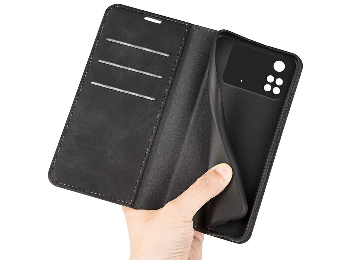 Just in Case Slim Wallet Case Zwart - Xiaomi Poco M4 Pro hoesje
