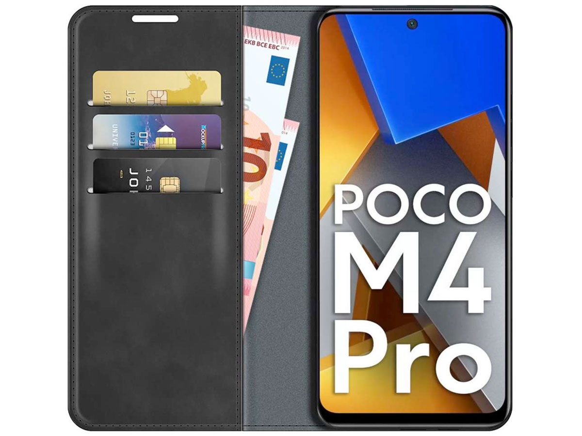 Just in Case Slim Wallet Case Zwart - Xiaomi Poco M4 Pro hoesje