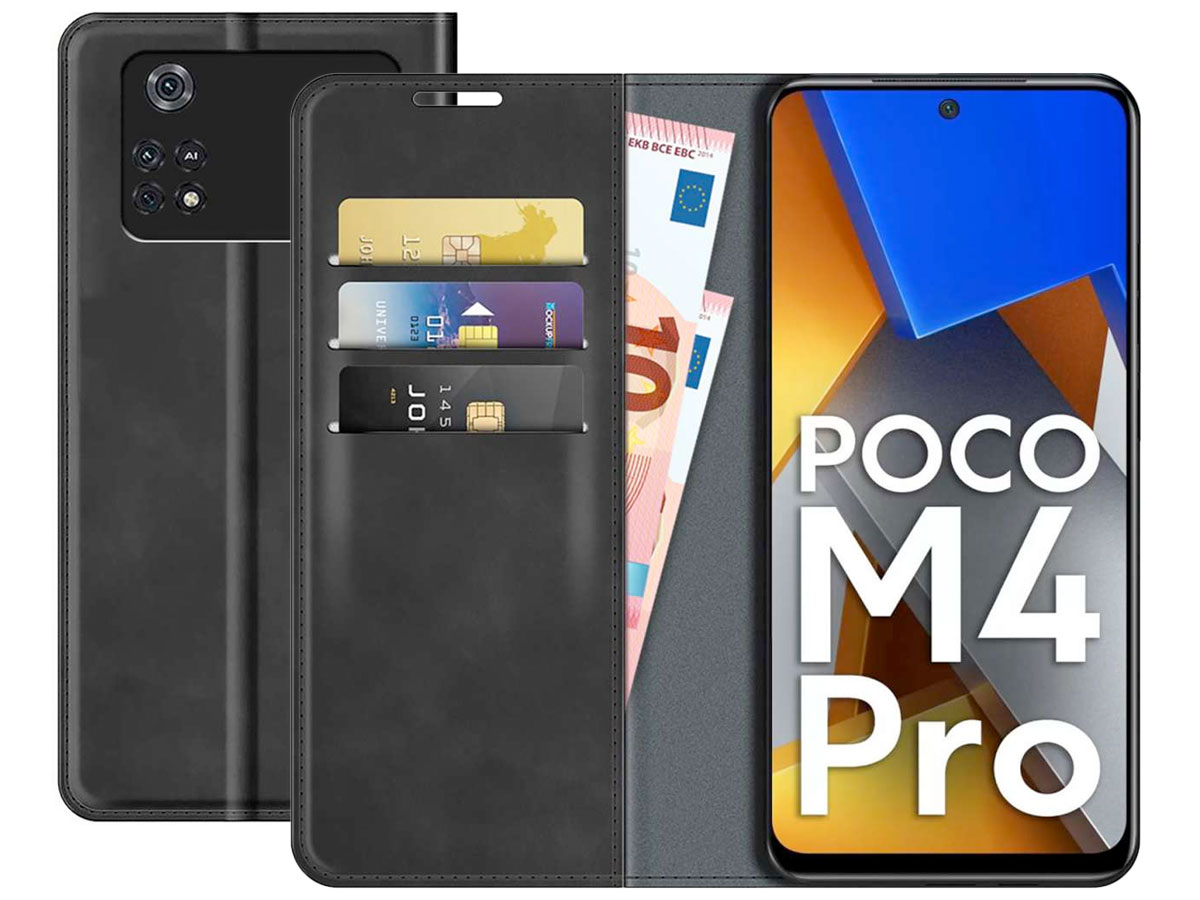 Just in Case Slim Wallet Case Zwart - Xiaomi Poco M4 Pro hoesje