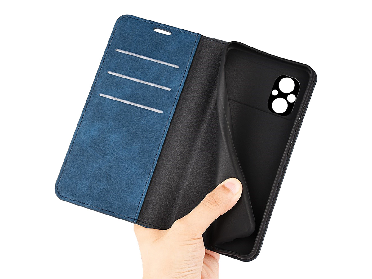 Just in Case Slim Wallet Case Blauw - Xiaomi Poco M5 hoesje