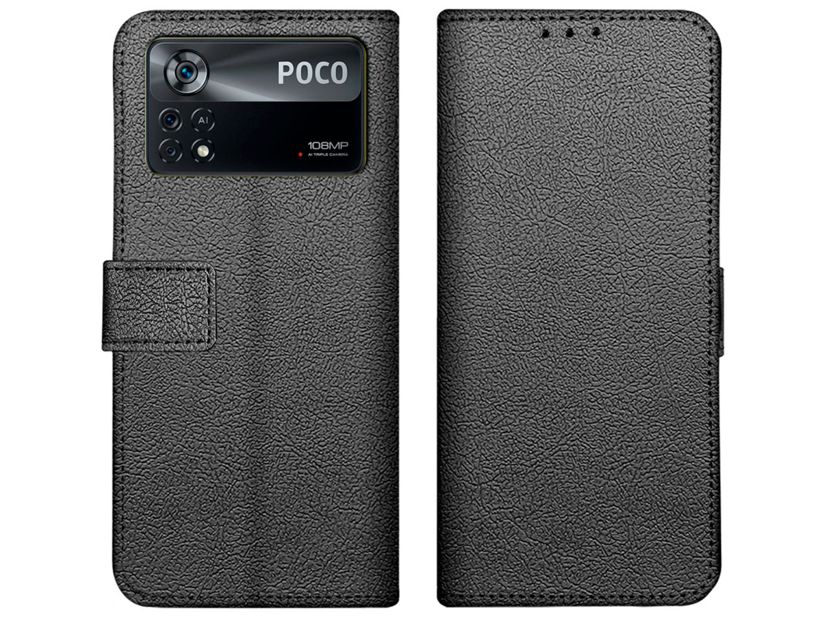 Just in Case Wallet Case Zwart - Xiaomi Poco X4 Pro hoesje