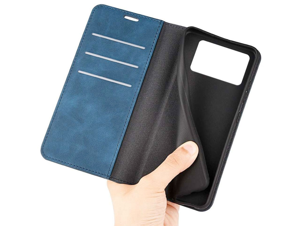 Just in Case Slim Wallet Case Blauw - Xiaomi Poco X4 Pro hoesje