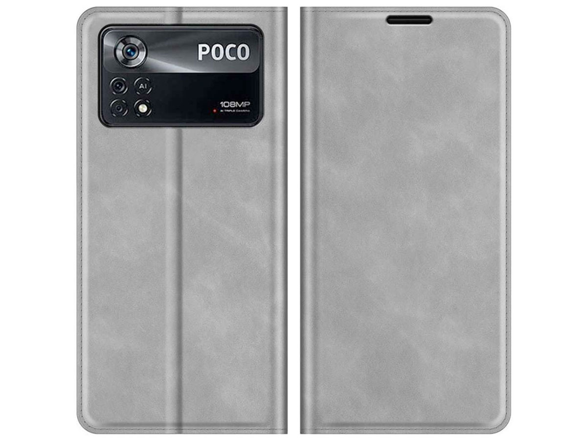 Just in Case Slim Wallet Case Grijs - Xiaomi Poco X4 Pro hoesje