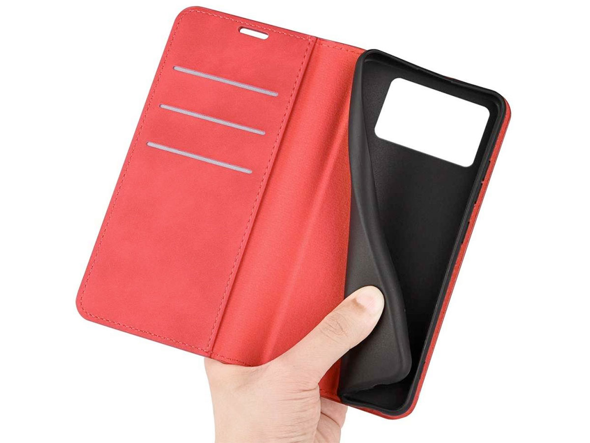 Just in Case Slim Wallet Case Rood - Xiaomi Poco X4 Pro hoesje