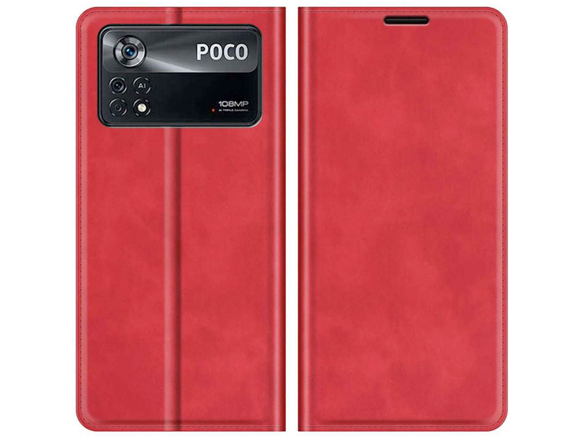 Just in Case Slim Wallet Case Rood - Xiaomi Poco X4 Pro hoesje