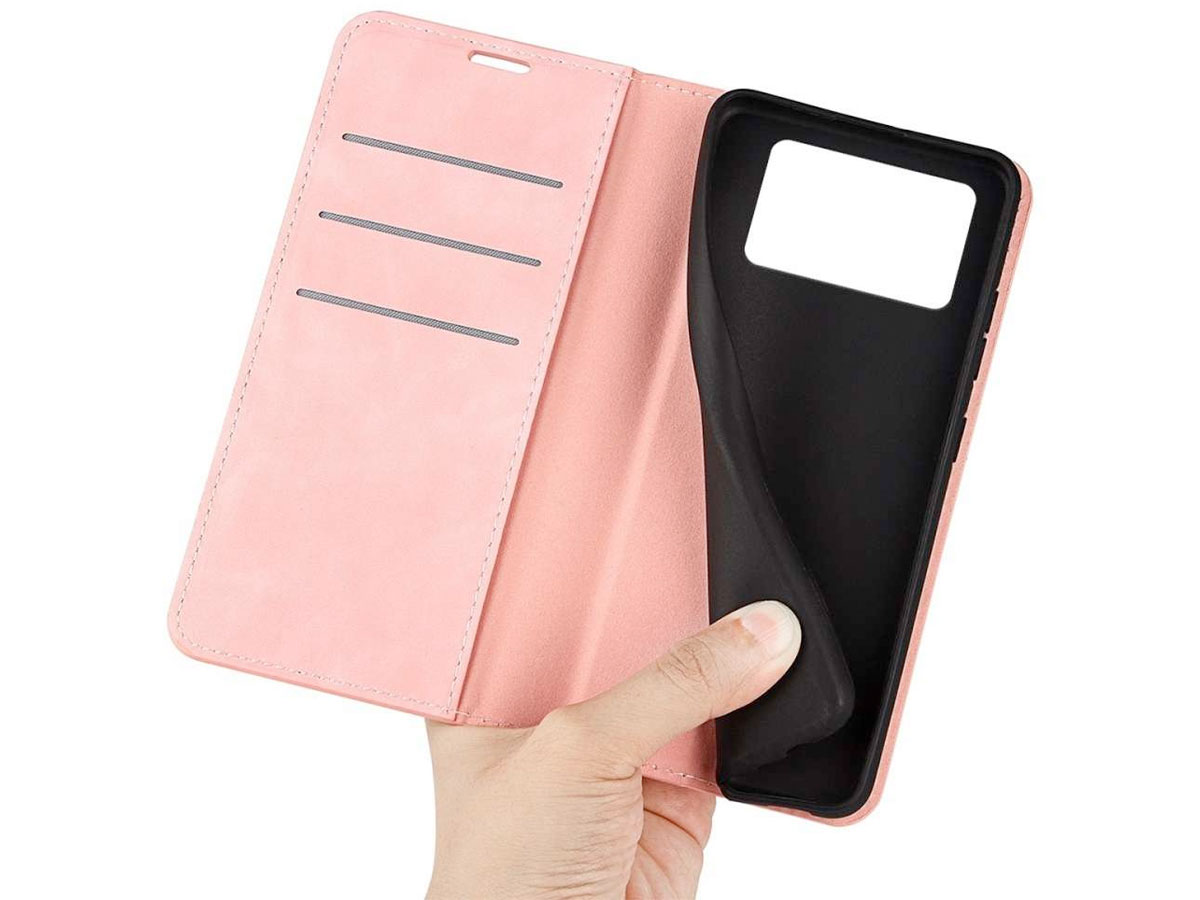 Just in Case Slim Wallet Case Roze - Xiaomi Poco X4 Pro hoesje