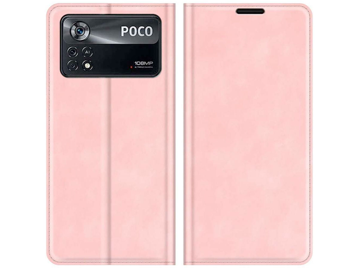 Just in Case Slim Wallet Case Roze - Xiaomi Poco X4 Pro hoesje