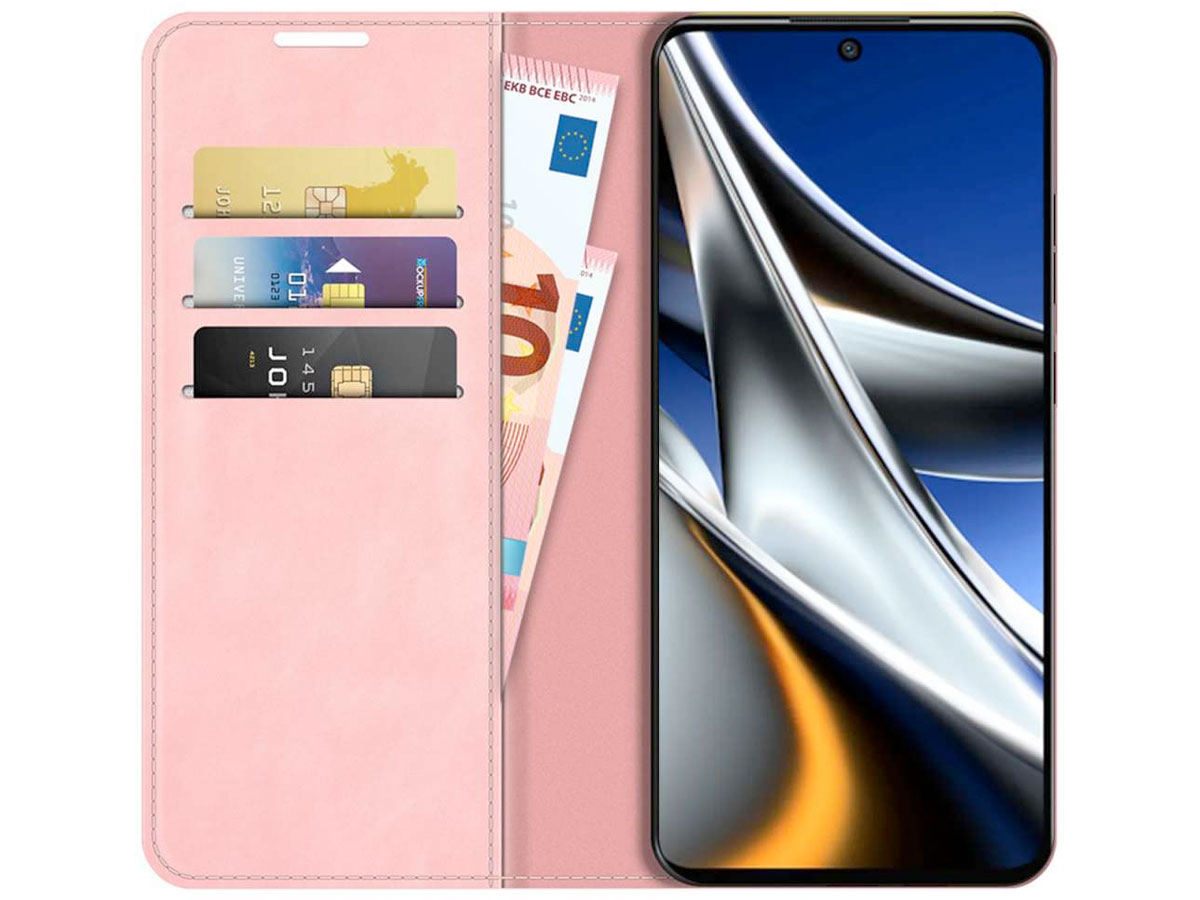 Just in Case Slim Wallet Case Roze - Xiaomi Poco X4 Pro hoesje