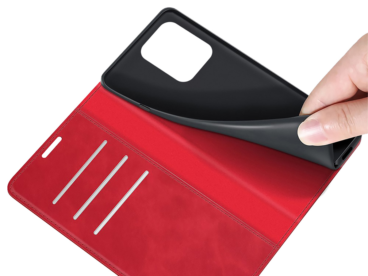Just in Case Slim Wallet Case Rood - Xiaomi Poco X5 hoesje