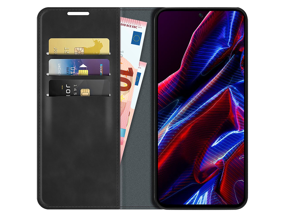 Just in Case Slim Wallet Case Zwart - Xiaomi Poco X5 hoesje