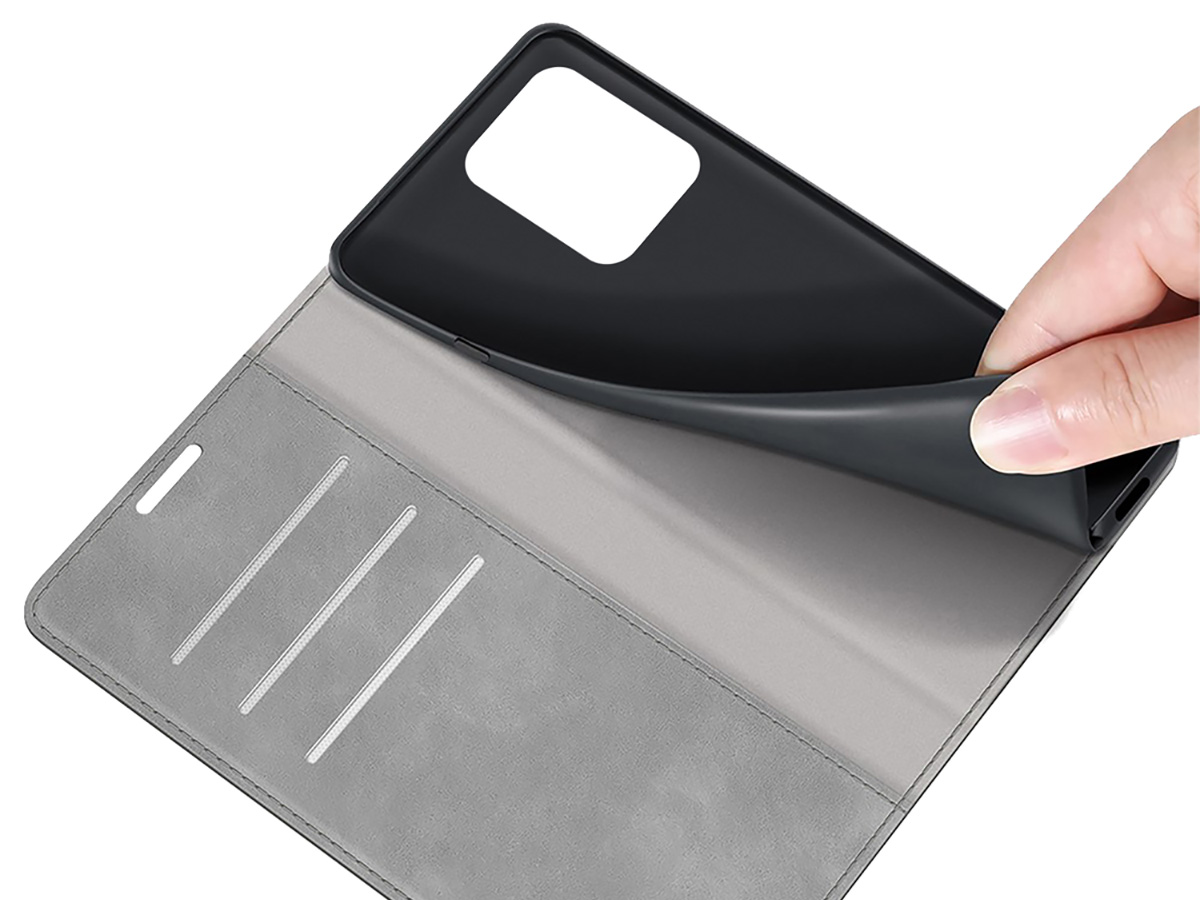 Just in Case Slim Wallet Case Grijs - Xiaomi Poco X5 Pro hoesje
