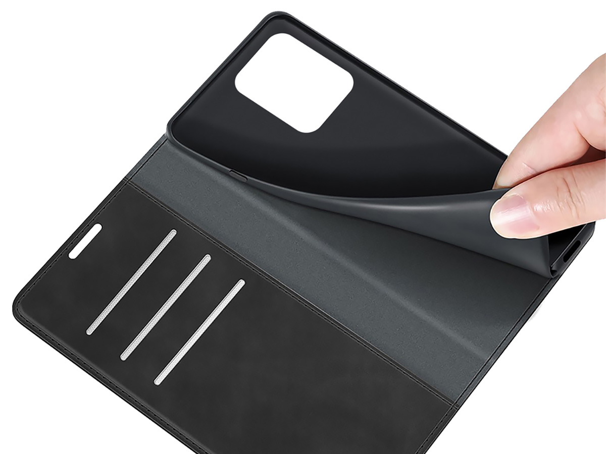 Just in Case Slim Wallet Case Zwart - Xiaomi Poco X5 Pro hoesje