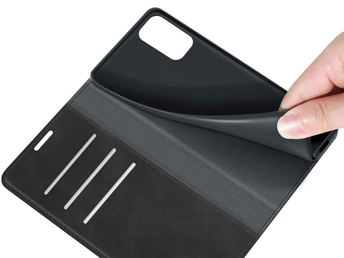 Just in Case Magnetic BookCase Zwart - Xiaomi Redmi Note 10 5G hoesje