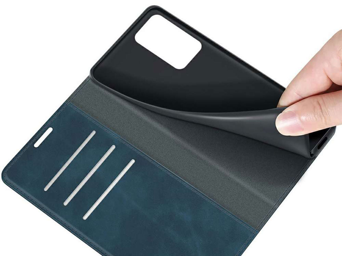 Just in Case Magnetic BookCase Blauw - Xiaomi Redmi Note 10 Pro hoesje
