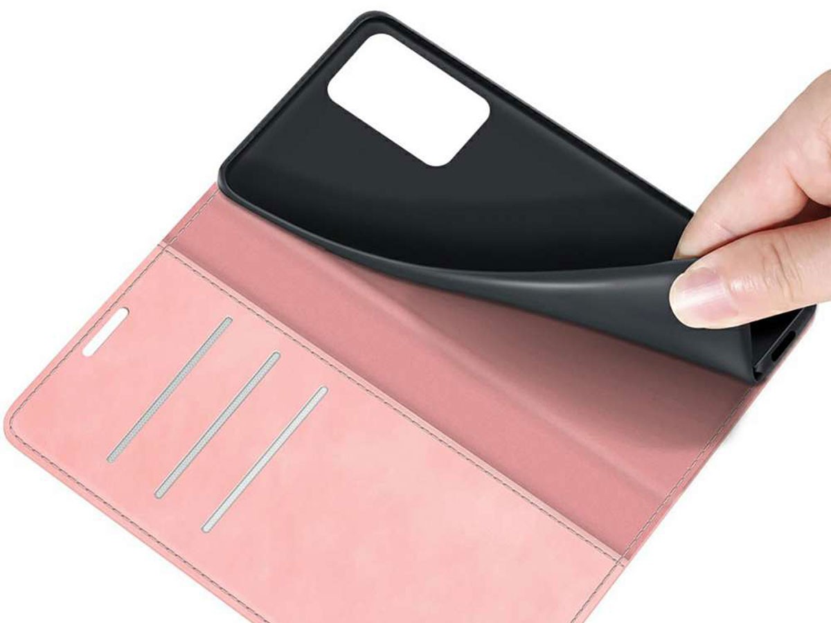 Just in Case Magnetic BookCase Roze - Xiaomi Redmi Note 10 Pro hoesje