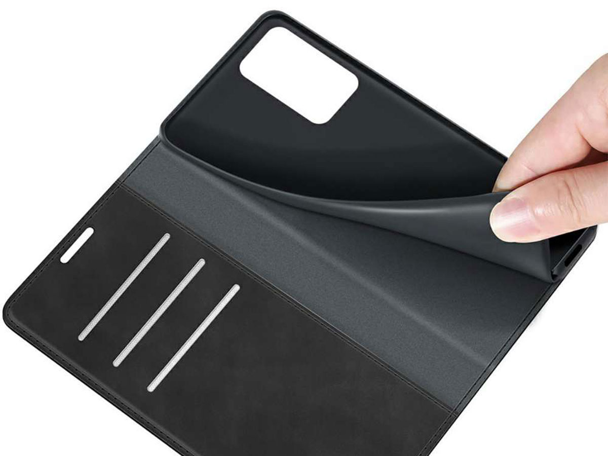 Just in Case Magnetic BookCase Zwart - Xiaomi Redmi Note 10 Pro hoesje