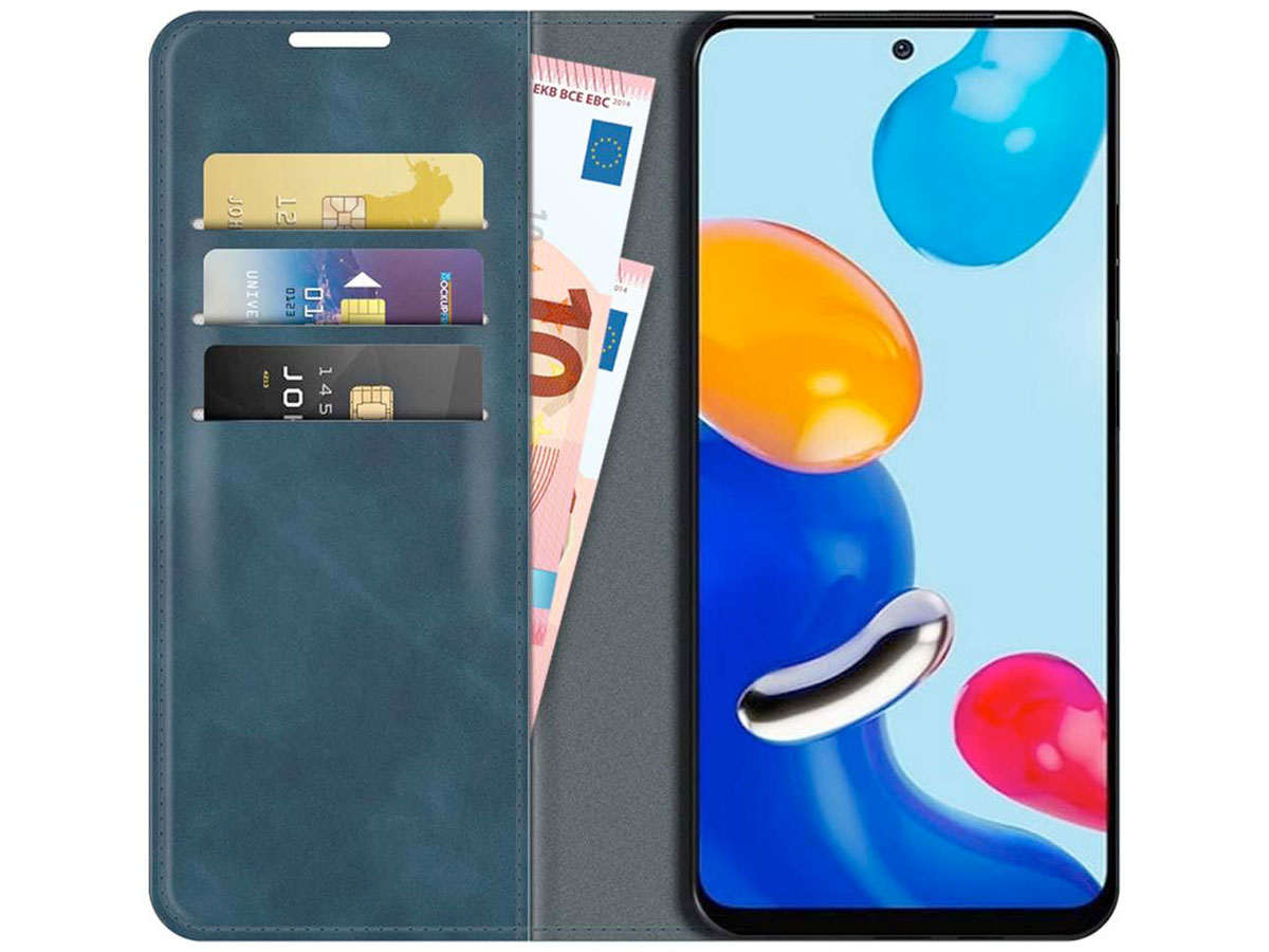 Just in Case Slim Wallet Case Blauw - Xiaomi Redmi Note 11/11s hoesje