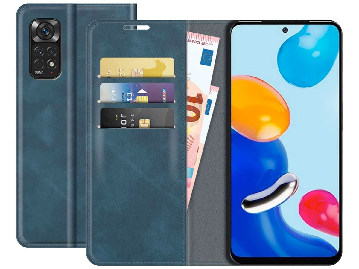 Just in Case Slim Wallet Case Blauw - Xiaomi Redmi Note 11/11s hoesje