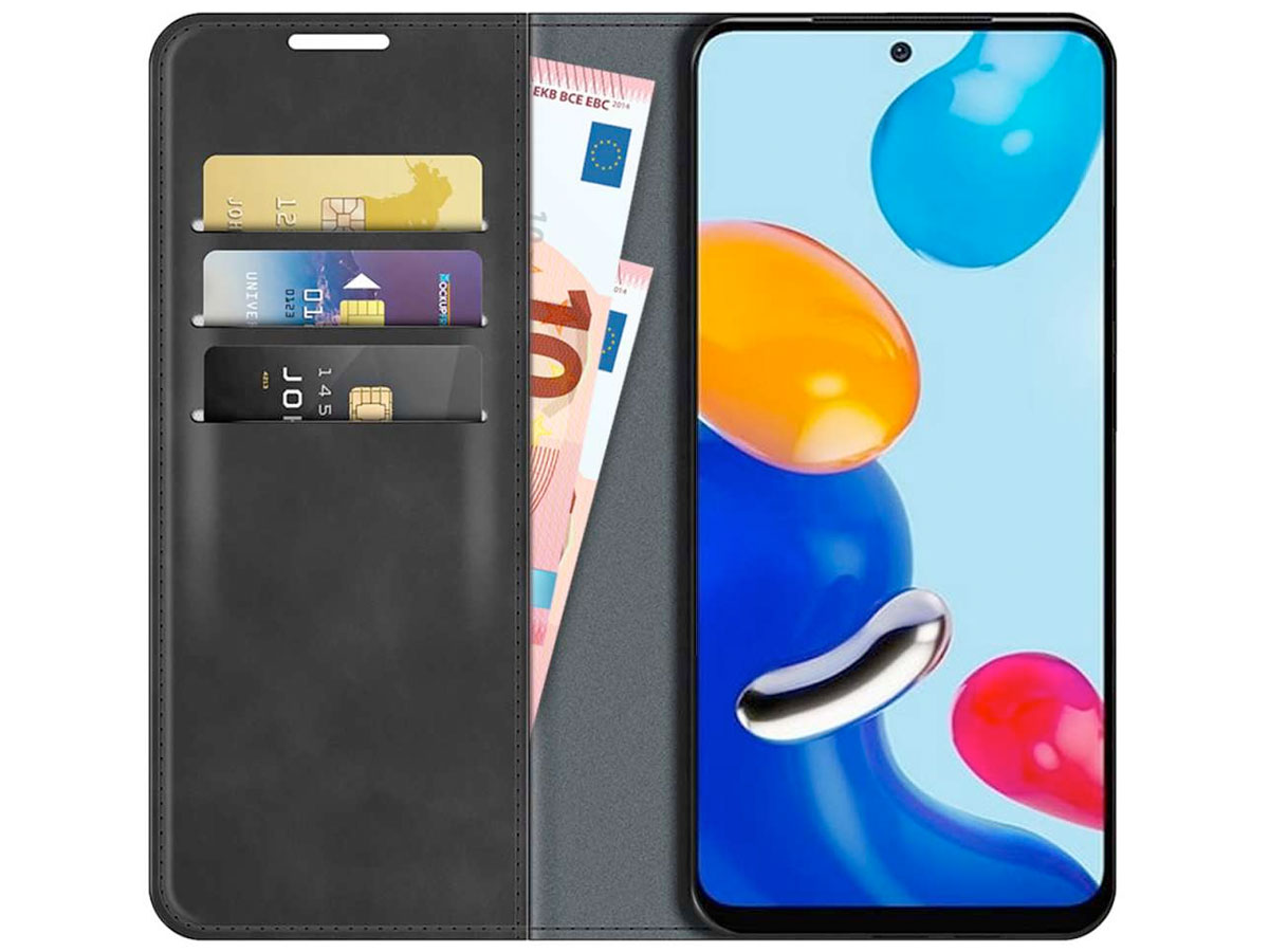 Just in Case Slim Wallet Case Zwart - Xiaomi Redmi Note 11/11s hoesje