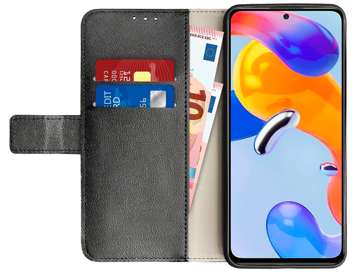 Just in Case Wallet Case Zwart - Xiaomi Redmi Note 11 Pro hoesje