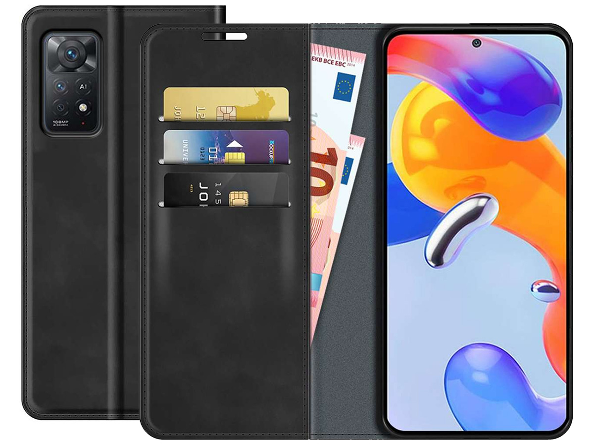 Wijde selectie Collega temperament Slimfit Wallet Xiaomi Redmi Note 11 Pro Hoesje | Zwart